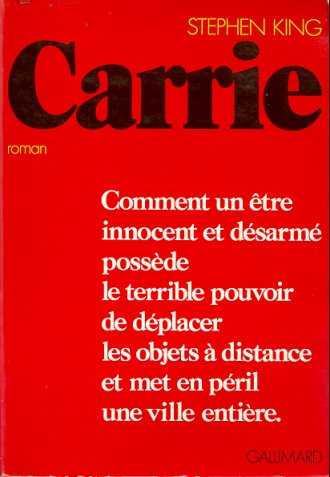 CARRIE, livre Stephen King