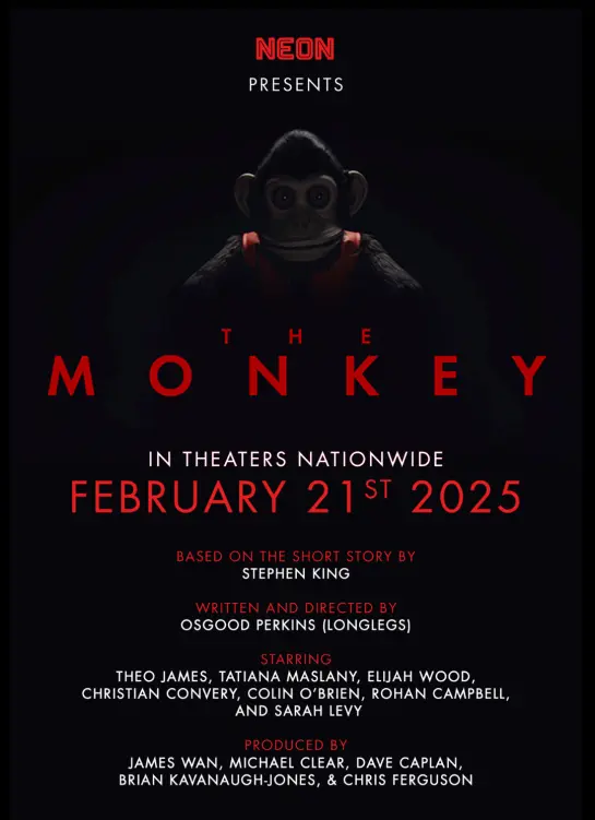 Le film « Le singe » (The Monkey), d’après Stephen King, sortira le 19