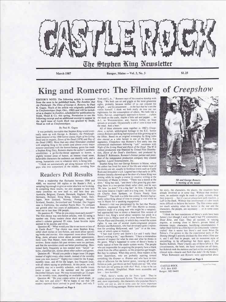 Castle Rock newsletter 