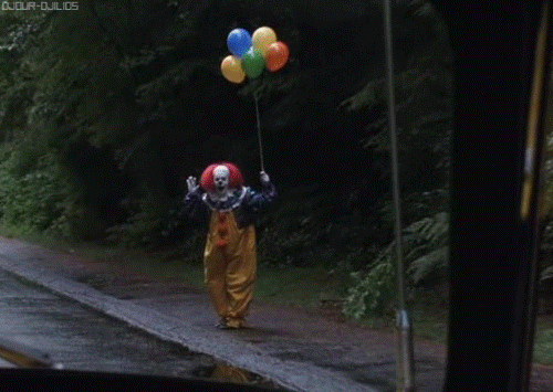 [pennywise 1990 balloon sewers GIF 2]