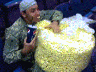 [eating popcorn]