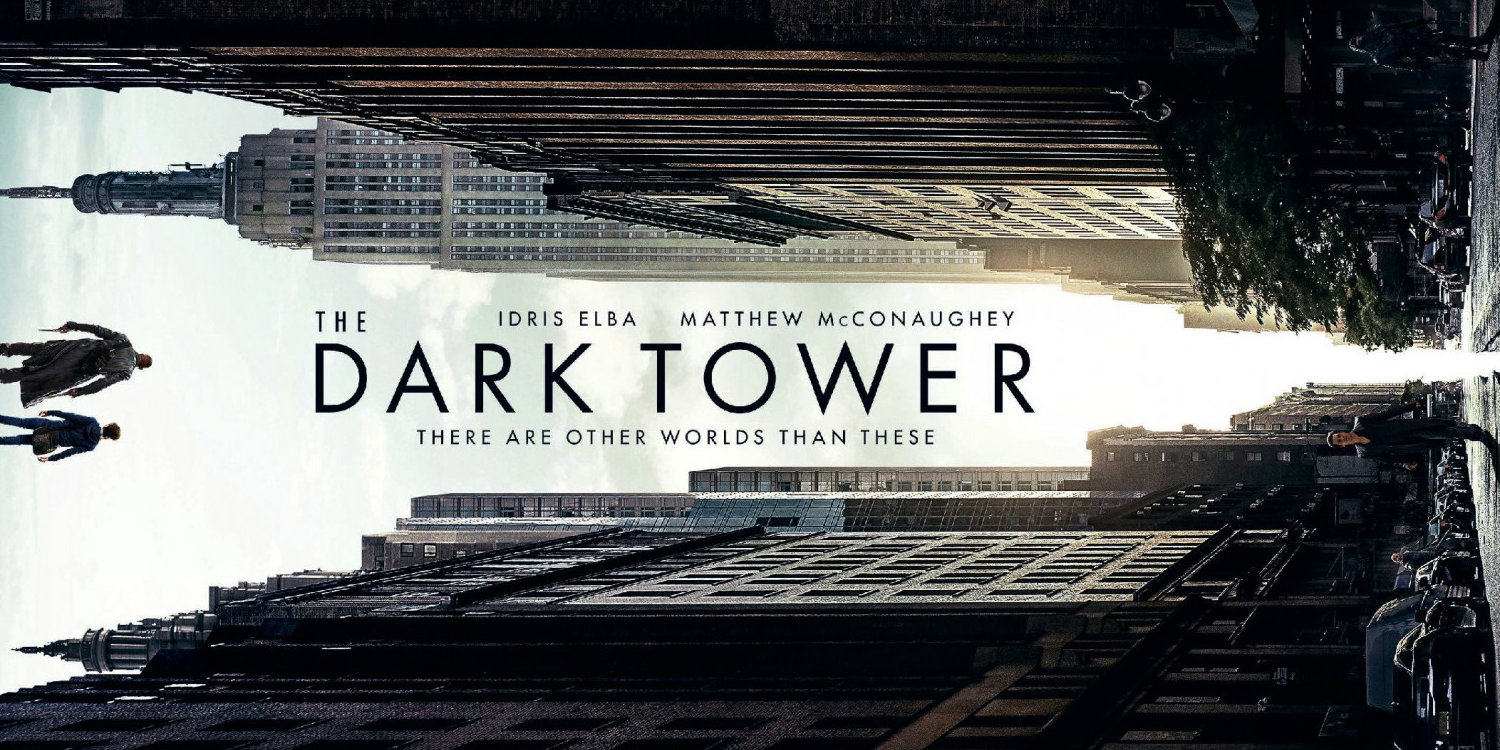 [The Dark Tower poster on side]